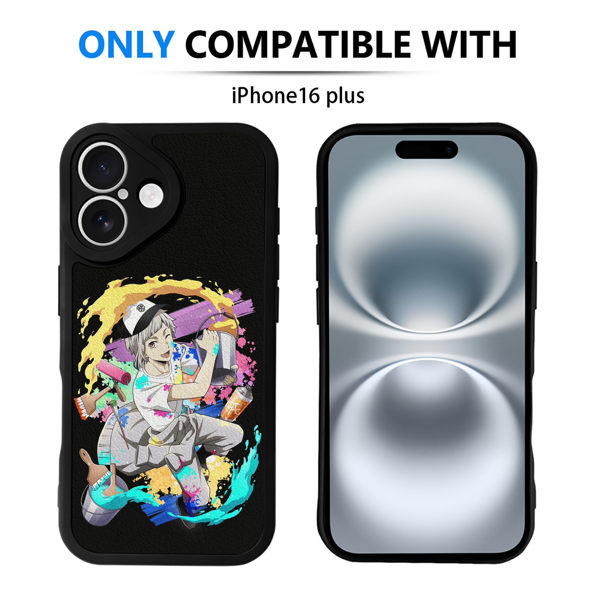 （画像用） 文豪ストレイドッグス Bungo Stray Dogs 【iPhone 16シリーズ対応】シリコンスマホケース（レザー調） 材質：シリコン